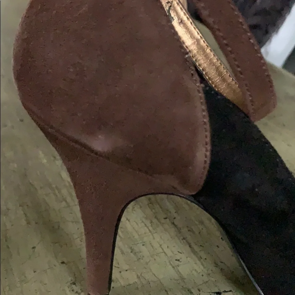 KELLY & katie Cooper Suede Ankle Strap Heels